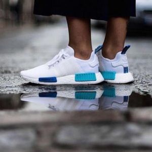 Adidas NMD limited edition sneakers in blue, US8